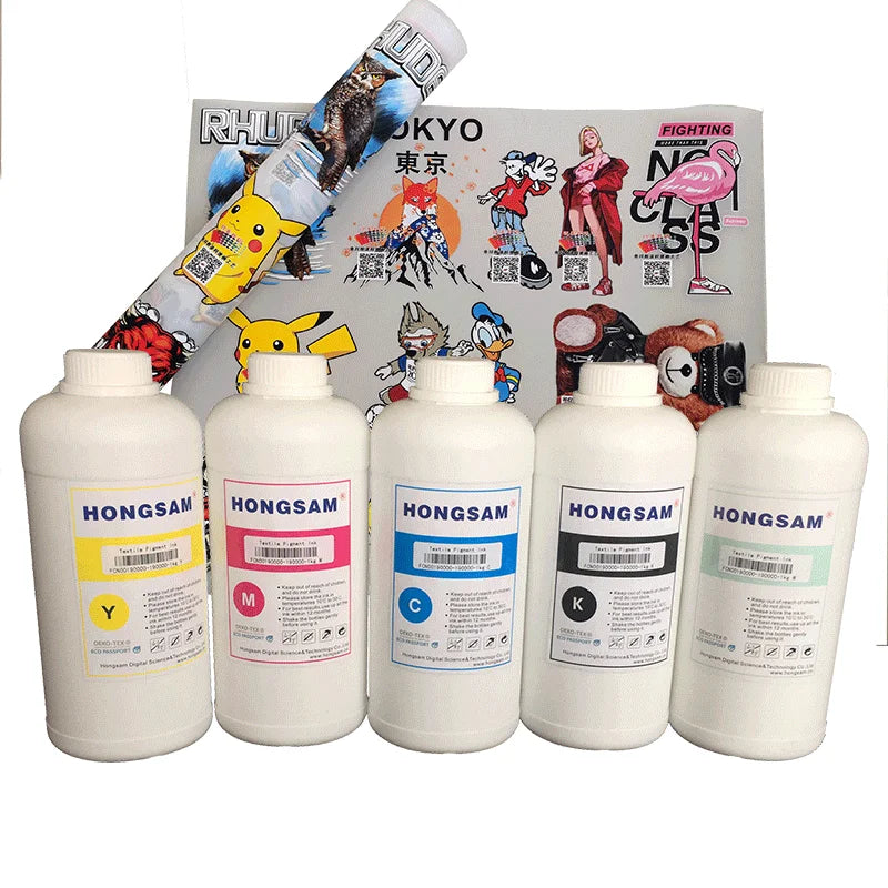 Hongsam Premium DTF Ink for PET Transfer Film Printing Epson P800 L1800 DTF Printer I3200 DX5 XP600 Printhead Digital Printing