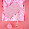 Creative A6 Notebook Gift Set for Girls Pearl Design with Glitter Notepad Ballpoint Pen for Valentine's Day Mother's Day