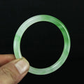 Thin Jade Bangle Authentic a Grade Burma Jadeite Green Jade Thin Bangle Jewelry for Women