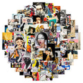 50Pcs Art Poster Very Cool Decorative Stickers Label for Luggage Laptop Guitar Scrapbook Skateboard Waterproof Sticker