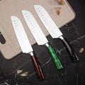 Professional  High Carbon Stainless Steel  7 Inch  Santoku Knife with Ergonomic Handle Razor-sharp Slicing  Chef Knife
