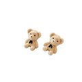 2023 Fashion S925 Silver Needle Earring Temperament Cute Animal Rabbit Bear Personality Plush Earrings Ear Stud for Women