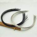 Black Silver 1.2mm Single Wire Metal Hair Headbands Plain Hairbands Hair Hoops for Puting Beads