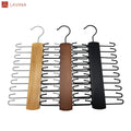 Lavinia Wholesale Hangers Space Saving Metal Wood Tie Belt Storage Hanger