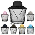 Outdoor Farming Hat Quick-Drying Mosquito Head Net Mesh Full Cover Hiking Mountaineering Sunshade Hat with Net