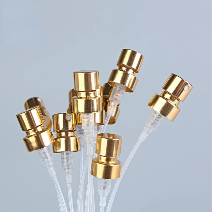 FEA 18mm 20mm Silver Gold Black Fine Mist Sprayer Aluminium Perfume Pump Cosmetic Fea 15mm Easy Crimp Pump With Nozzle