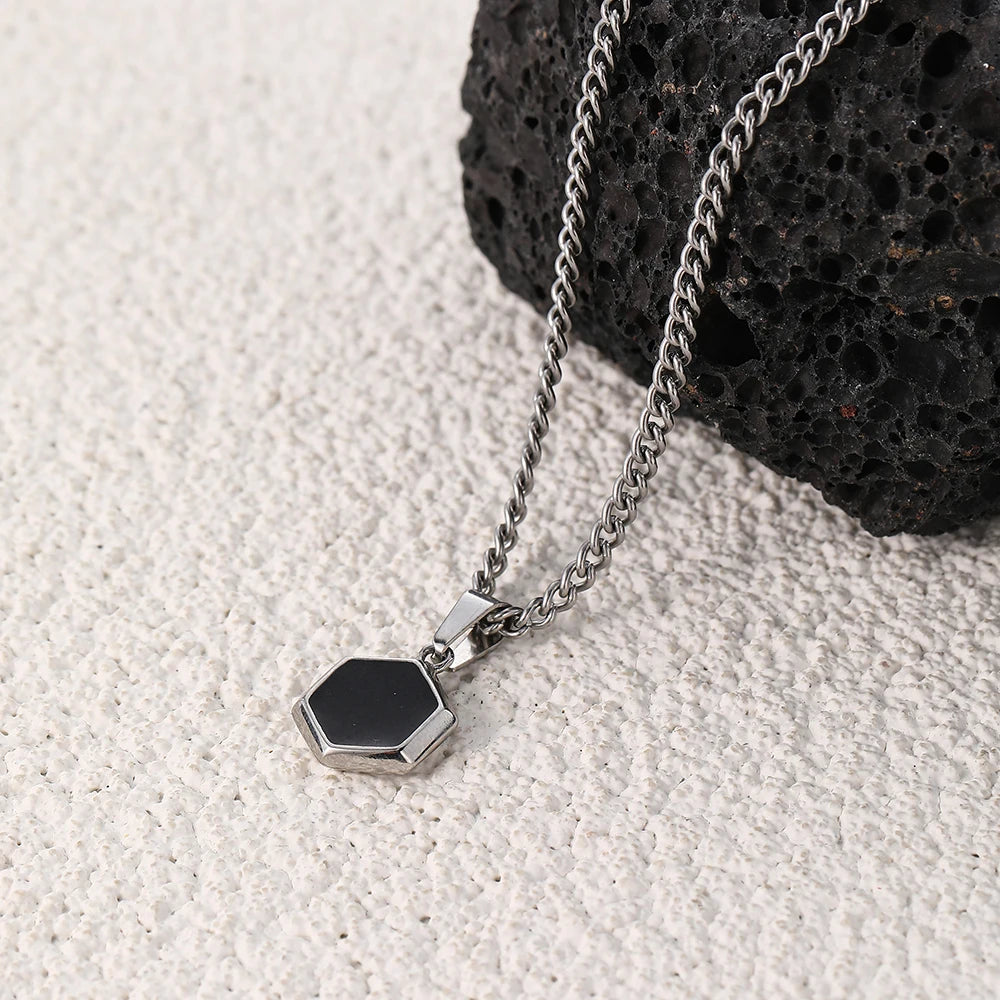 VAF New Design 18K Gold/Silver Hexagon Enamel Pendant Hexagon-Emaille-Anhanger Pendente Pendentif Colgante