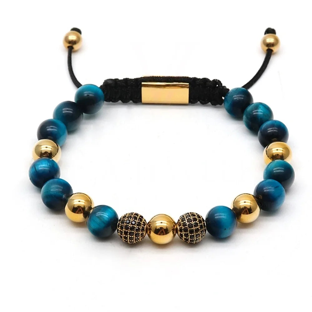 Goldix Jewelry's Handmade Women's Beaded Bracelet Hot Selling Micro Pave Ball Colorful Natural Stone Jade Beads for Gifts