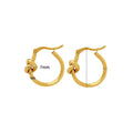 Women's Trendy Stainless Steel and Titanium Steel Personalized Geometric Tie Knot Hoop Earring Gold PVD Plated Jewelry