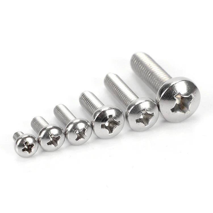M2 M2.5 M3 M3.5 M4 M5 M6 304 316L Stainless Steel A2 Full Thread Phillips Pan Head Machine Screws