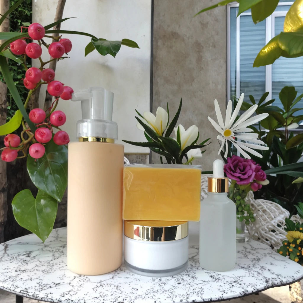 Moisturizing Best Body Lotion +Face Cream +papayaSoap+ Serum Papaya Set