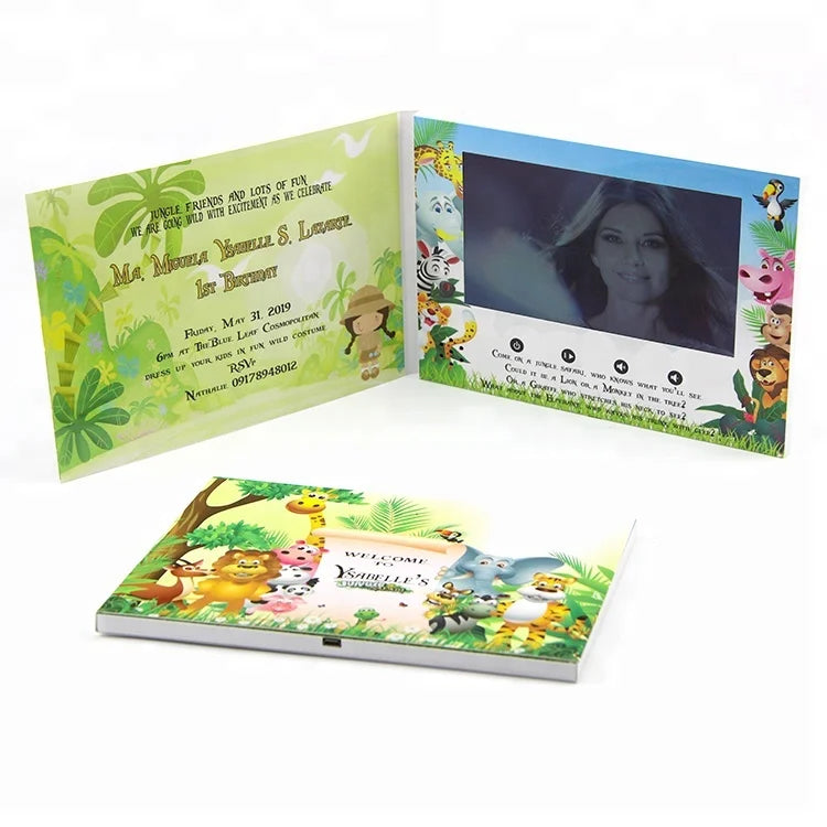 Best Selling Innovative Amusement Park Marketing Promotional Gift IPS LCD Panel Portable Handmade Video Brochure 7 Inch Mailer