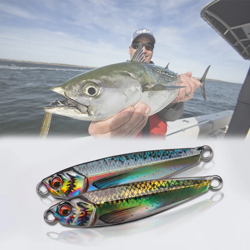 Japan Quality 3D Printed 20g/30g/40g/60g Shore Casting Fishing Metal Jig Lure Artificial Bait Slow Fall Pitch Jigging Lure