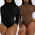 Custom Logo Long Sleeve Knitted Seamless Eco-Friendly Breathable Tummy Control Bodysuit Shapewear for Women