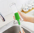 Durable Household Silicone Cleaning Brush with Long Handle Cup Scrubber for Glass Cleaner Bottles Kitchen Tools