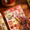 30pcs/pack Ancient Morning Style Sticker Book Millennium Dream Book Japanese Ins Style Dessert Handbook Decoration Stickers