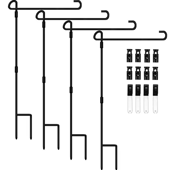 Easy to Install and Sturdy Suitable for 30x45 cm Mini Flag with 1 Clip Garden Flag Support Pole