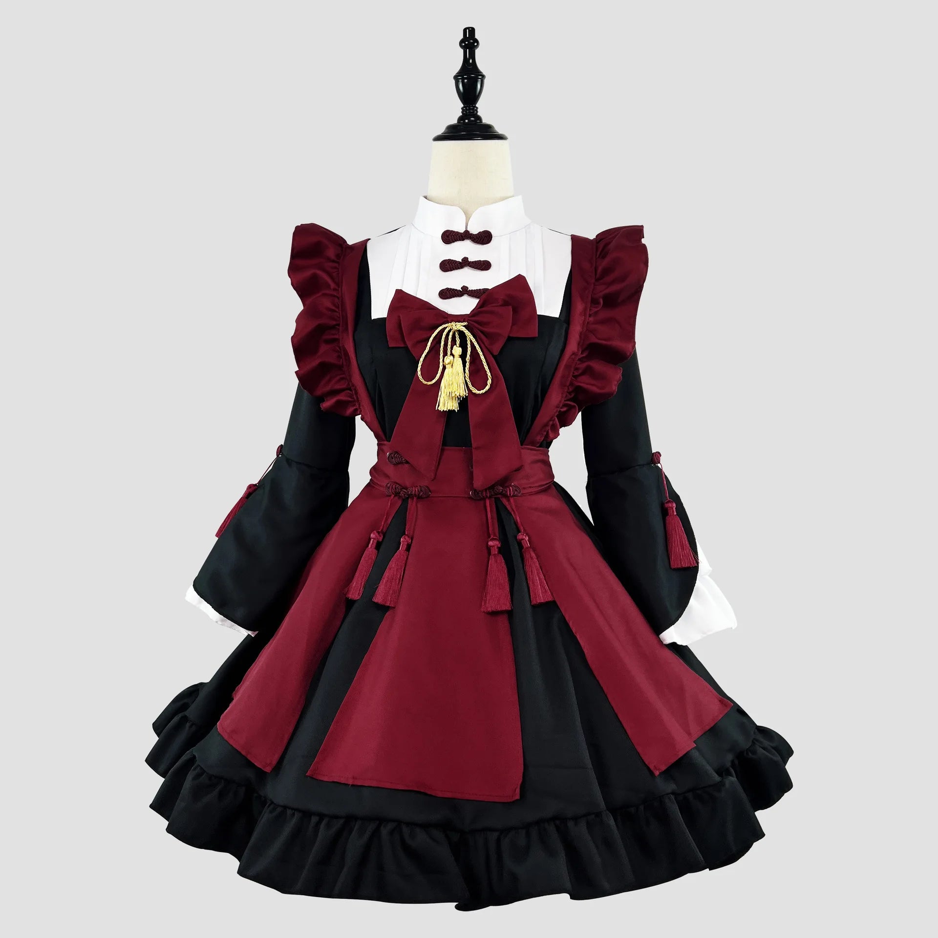 Original New Chinese Style Spring Festival LOLITA Maid Costume Big Size