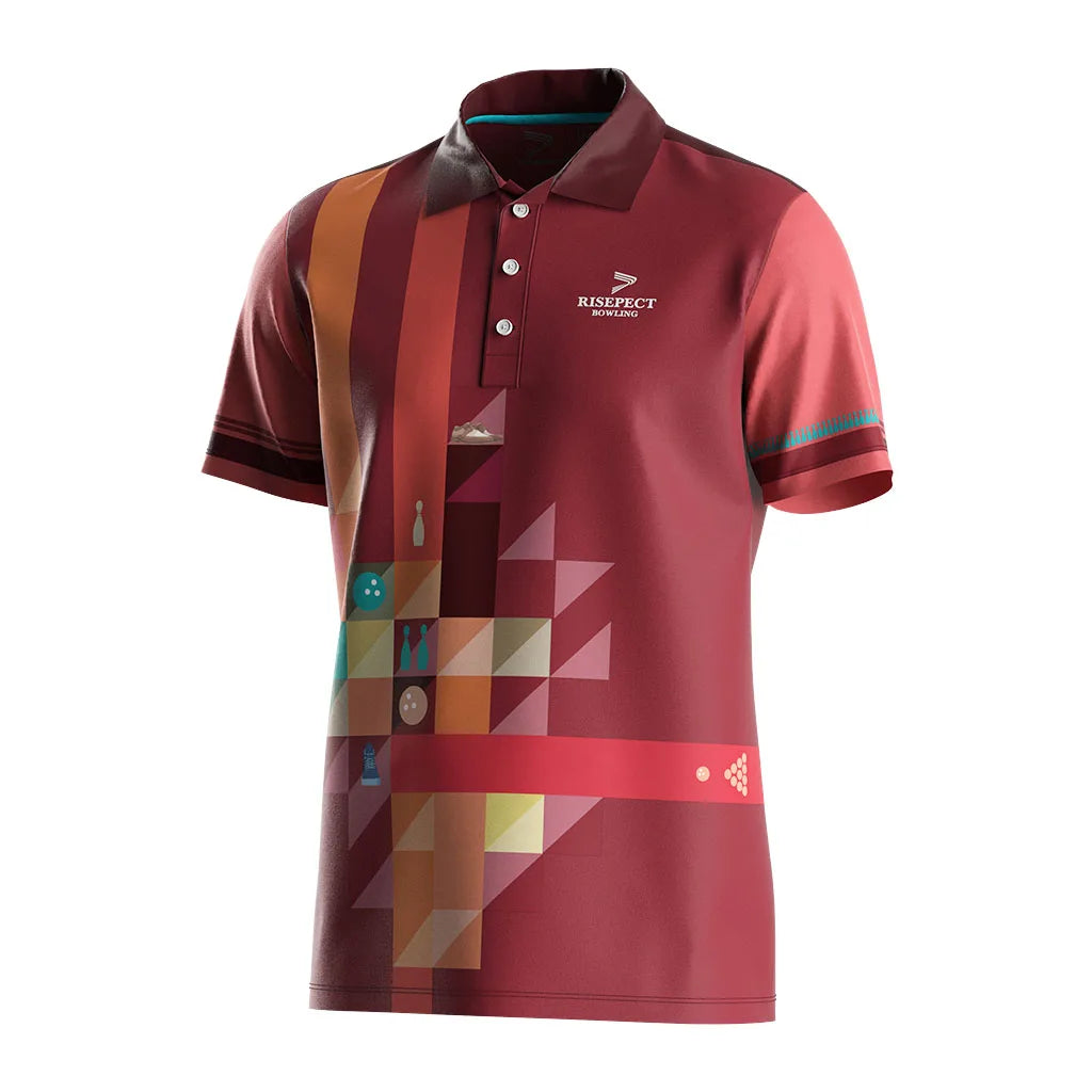 Wholesale Quick Dry Button Polyester Tee Golf Tshirt Sublimated Bowling Shirts T Shirt for Men Polo