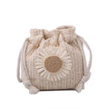 New Fashion 2023 Summer Grass Knitted Cute Ins Bucket Bag Personalized Girl One Shoulder Crossbody Bag