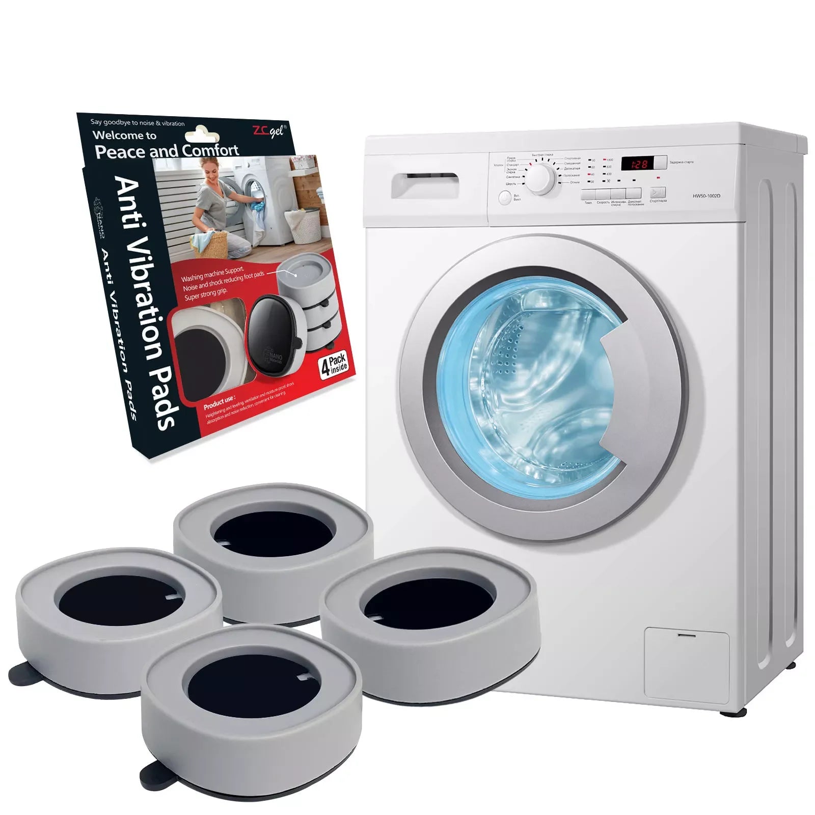 Anti Vibration Feet Pads Leg Slipstop Silent Non-slip Raiser Mat Washing Machine Foot Pads Support Dampers Stand Furniture