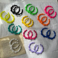 Aretes De Aro Exaggerated Big Circle Acrylic Earrings Geometric Colorful Resin Bamboo Hoop Earring for Women Girls