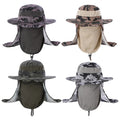 UPF 50+ Outdoor Sun UV Protection Cap Wide Brim Quick Dry Full Face Cover Mesh Fishing Fisherman Hat With Neck Flap