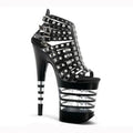 Models Gothic Pole Dance Strippers Paint Thin Heels New Rivet 20cm Ultra-high Heels Platform Club Gladiator Exotic Dancer Boots