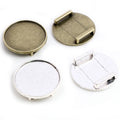 25mm Inner Size Antique Silver Plated Square Cabochon Base Cameo Setting Charms Pendant for 10 mm Leather Bracelet