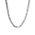 SC Hip Hop 6mm Width Curb Men Chunky Necklace Chain Fashion Custom Stainless Steel Flat Cuban Link Chain Necklace for Men Women