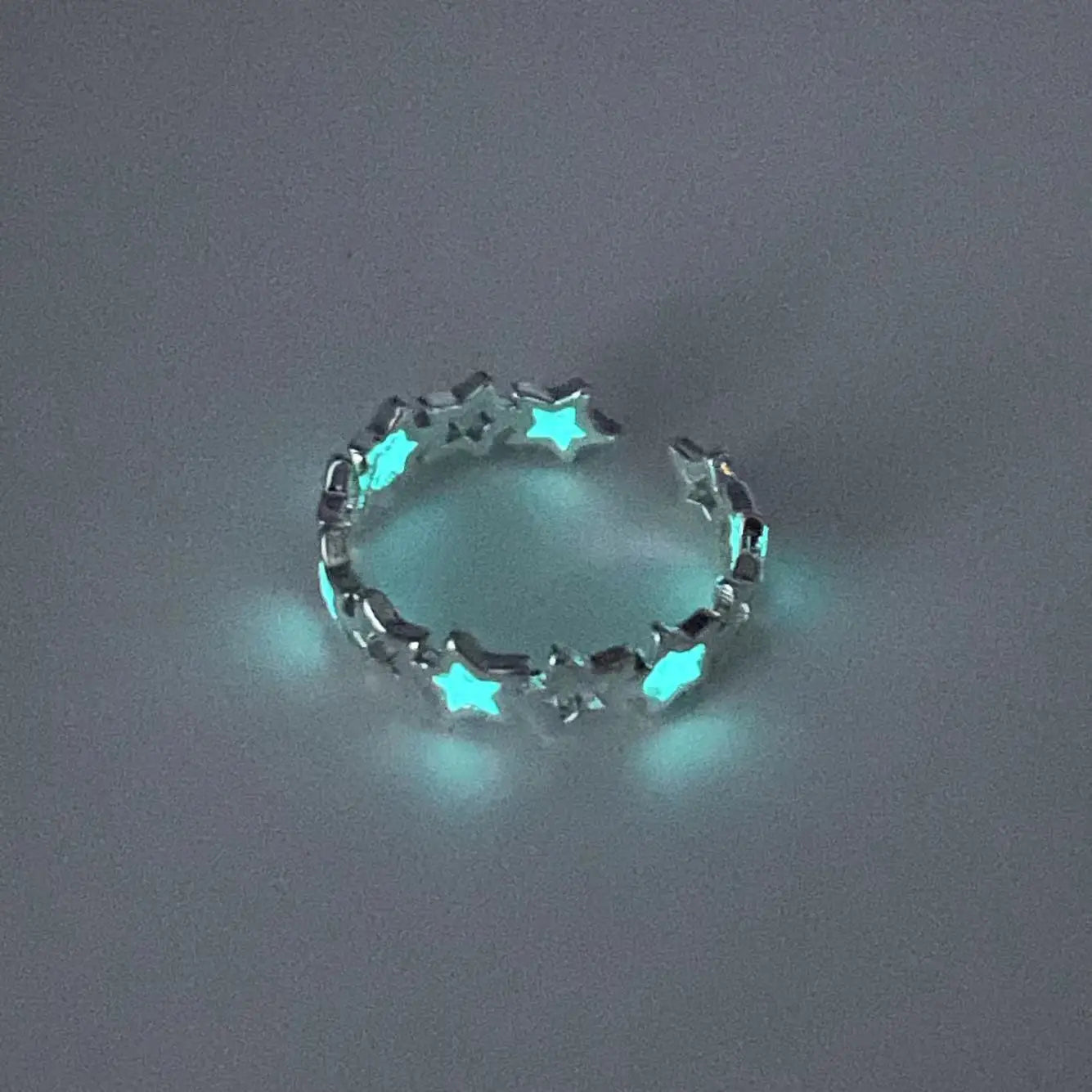 New Product Ideas Alloy Luminous Open Star Ring Glow in the Dark Accessories Jewelry