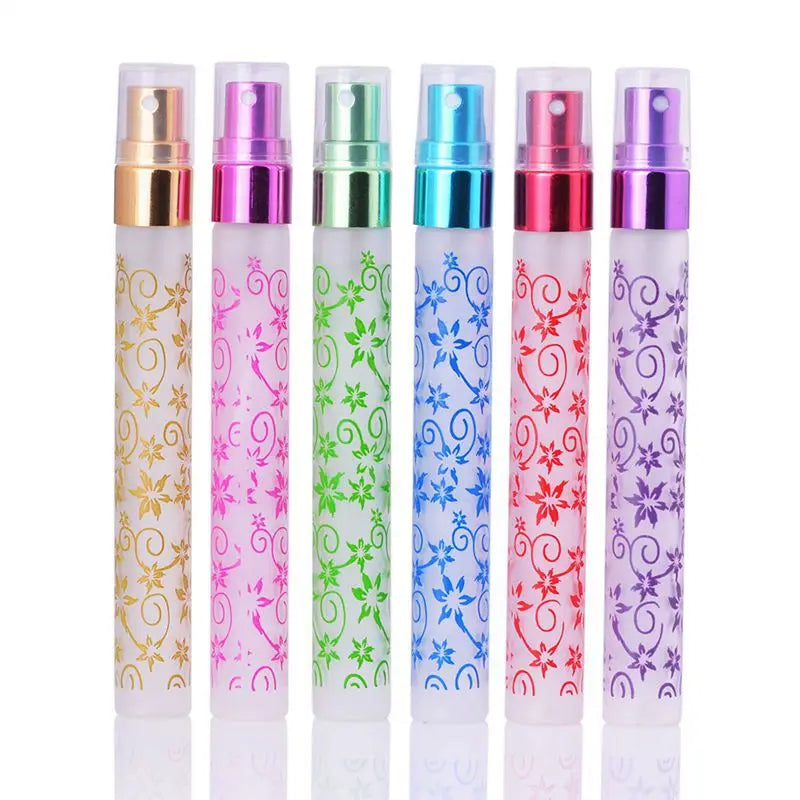 Customized Colorful 10ml Mist Vail Glass Bottle Small Sample Refilling Perfume Glass Spray Bottle with Silver Sprayer