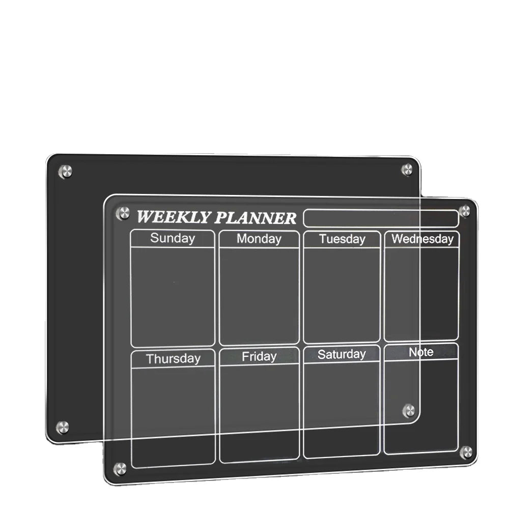 Wholesale Acrylic Dry Erase Fridge Calendar Acrylic Dry Erase Board Fridge Magnetic Calendar Planners for Fridge