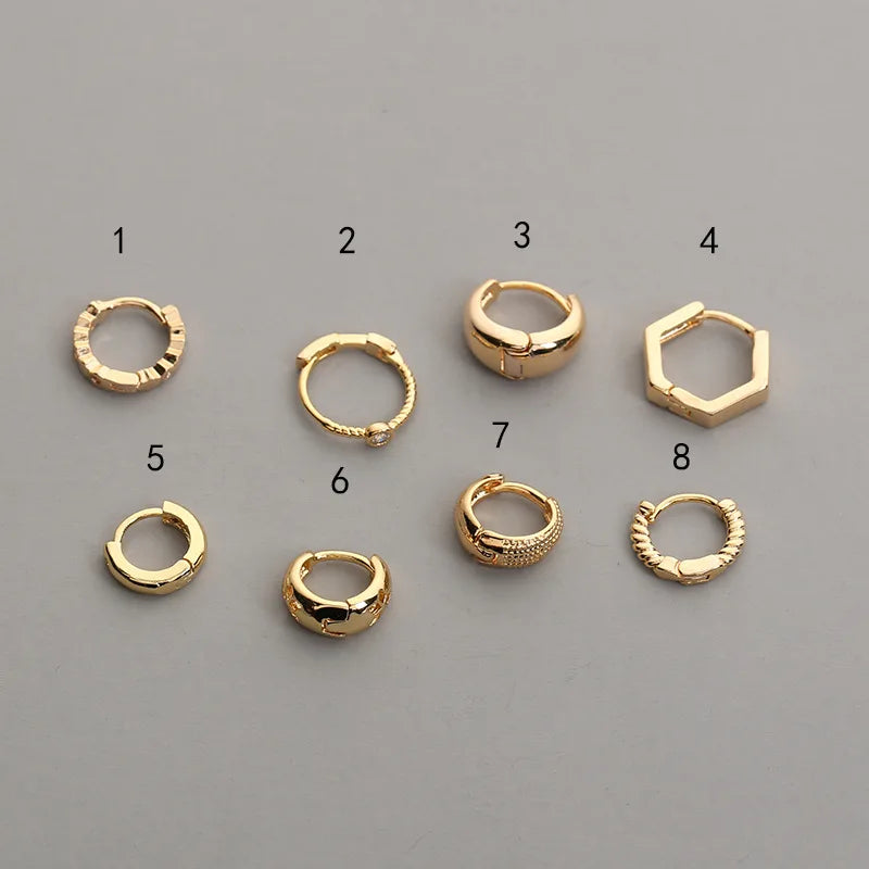 New Zircon Microinset Jewelry With Stylish and Stylish Cartilage Earrings and Piercing Ears