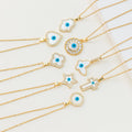 Deep Sea Blue Evil Eye Pendant Necklace Turkish Blue Eye Choker Eye Chain Jewelry Gift DropShipping