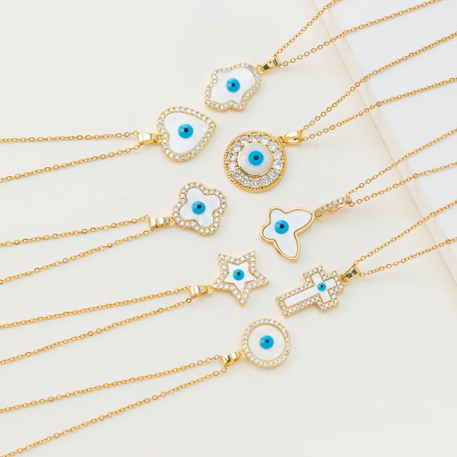 Deep Sea Blue Evil Eye Pendant Necklace Turkish Blue Eye Choker Eye Chain Jewelry Gift DropShipping