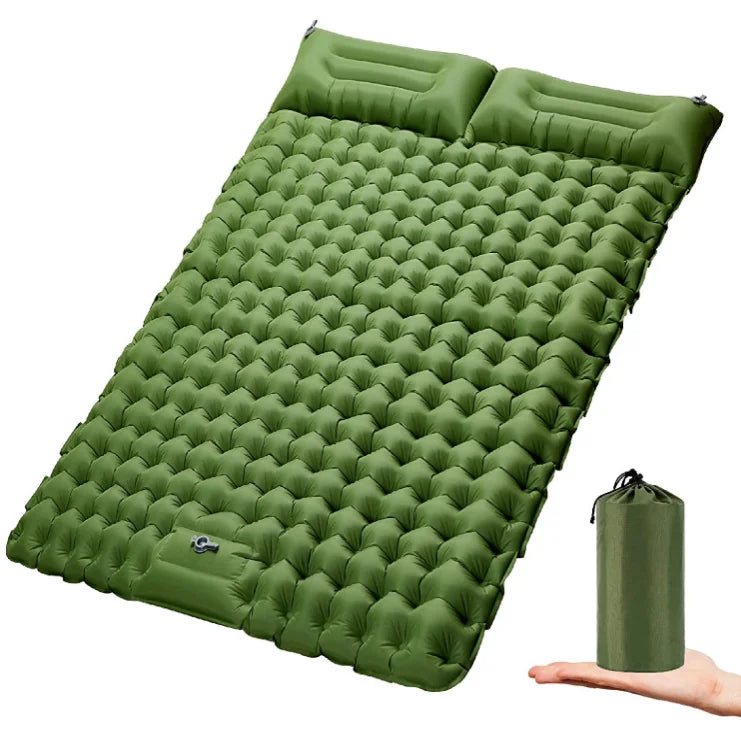 Woqi Quick Inflatable Camping Air Mattress Pad Foot Press Pump Backpacking Hiking Inflatable Sleeping Pad