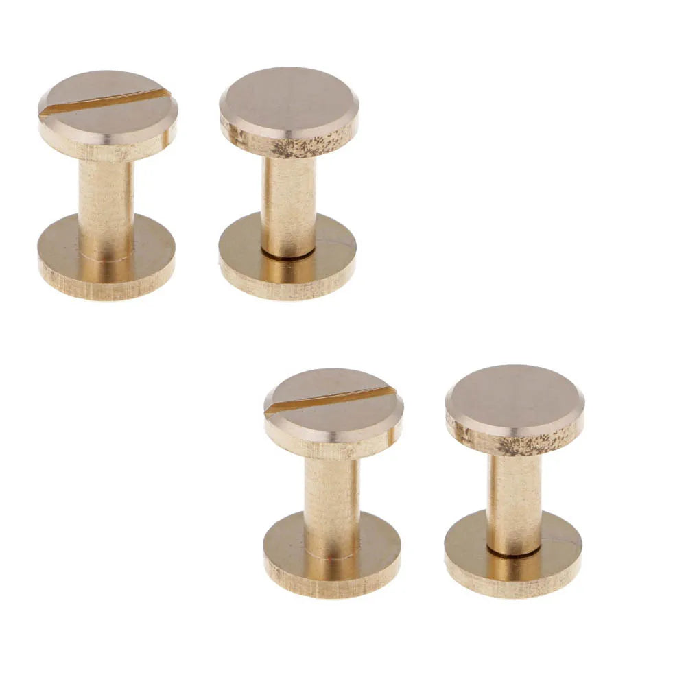 OEM Custom Stainless Steel 10mm Brass Book Binding Screw Chicago Tapping Screws for Flathead Screwdriver