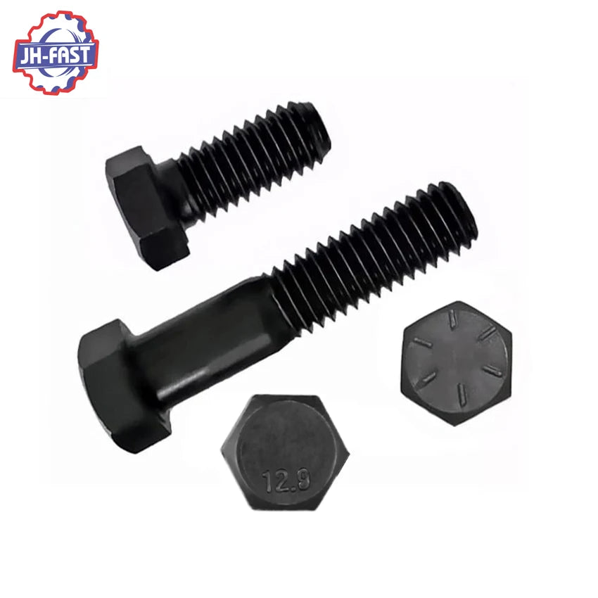 DIN933 Galvanized Steel Hex Bolts Nuts Grade 8.8/10.9 Zinc Plated SUS304 Hex Head Bolts with Plain Finish Sizes 25mm 45mm 60mm