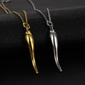 Trendy 18K Gold Plated Stainless Steel O Chain Pepper Pendant Necklace Fashionable Jewelry for Women's Wedding Party Anniversary