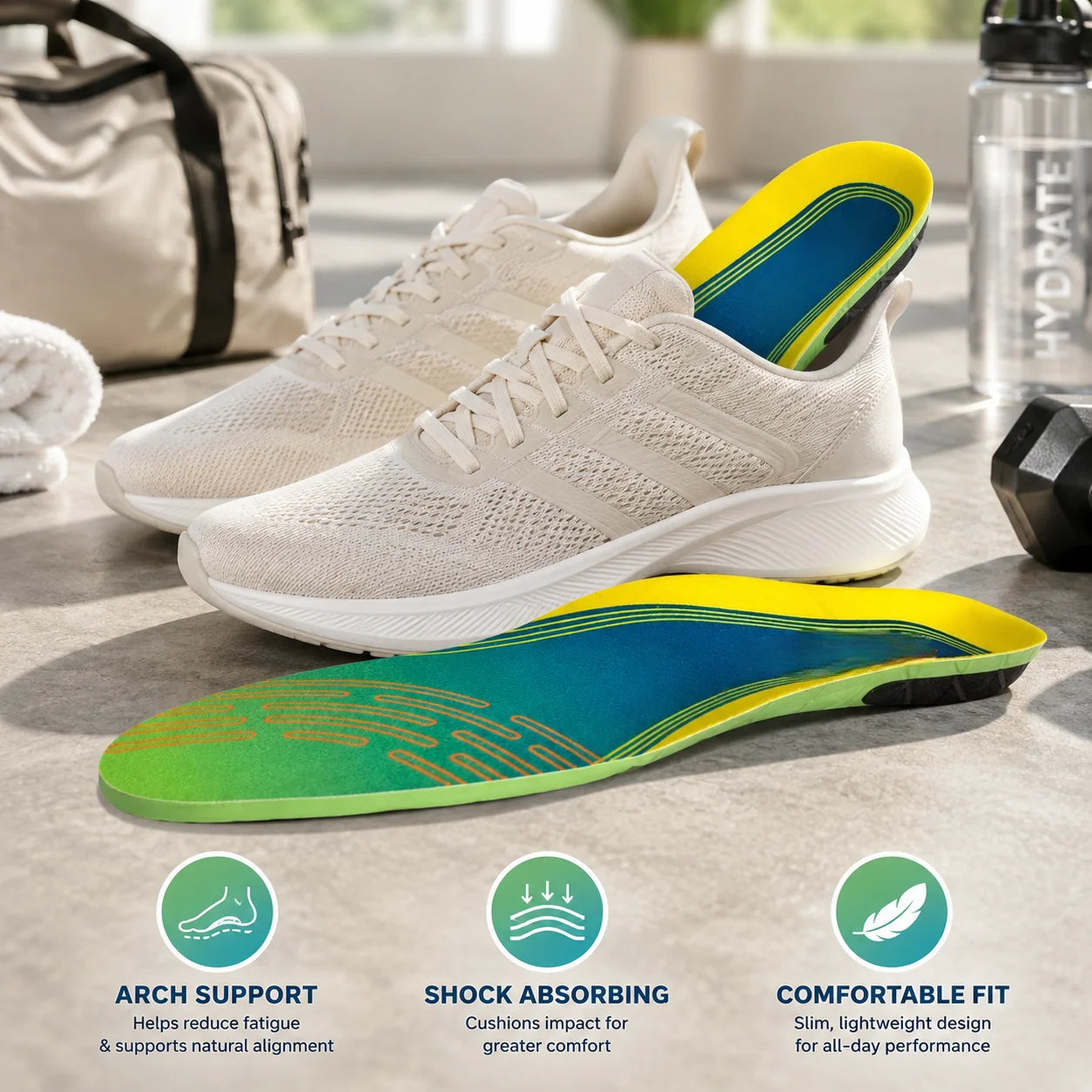 New ZHUOYUE ZY-121 Flatfoot Correction Arch Support Orthopedic Insoles for XO-Type Feet Deformities High-Elastic EVA Unisex