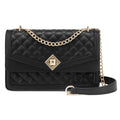 LOVEVOOK 2023 PU Leather Quilted Sling Shoulder Bag With Chain Trendy Clutch Ladies Evening Purse Luxury Crossbody Bag for Women