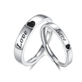 Couple Confession Ring Set 925 Sterling Silver Metal Love Men and Women Matching Rings Adjustable Factory Wholesale