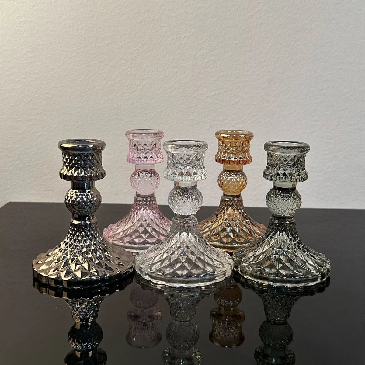 Crystal Glass Candle Holder Decorate Glass Decorations Nordic Candle Stick Holder Decorative Candle Stand