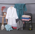 White Bathrobe New Design Soft Skin-Friendly 100% Cotton Terry Embroidered logo Robe Towel for 5 Star Hotel Spa