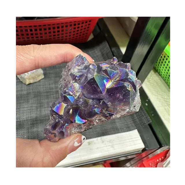 Natural Quartz Crystals Healing Stone Rocks Aura Amethyst Cluster Crystal Geode Gemstone Decoration Amethyst Geode for Sale