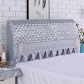 Elastic All-inclusive Bedhead Cover Back Protection Dust Cover Removable Bedside Cover-100% Polyester Washable LACED Home