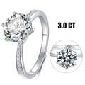 Abiding Jewelry Factory Women Fashion Customized Jewellery 925 Sterling Silver 3CT Moissanite Ring