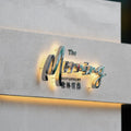 3D Mini Crystal Backlit Eco-friendly Stainless Steel Letters Luminous Indoor/Outdoor Signboard for Taxi Home Park Company Mall