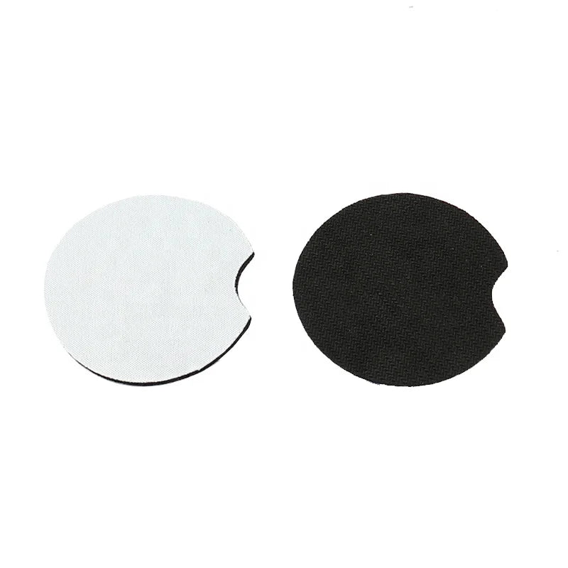 Promotional Cheap Printed Design Neoprene Car Coaster Sublimation Blank Car Coasters